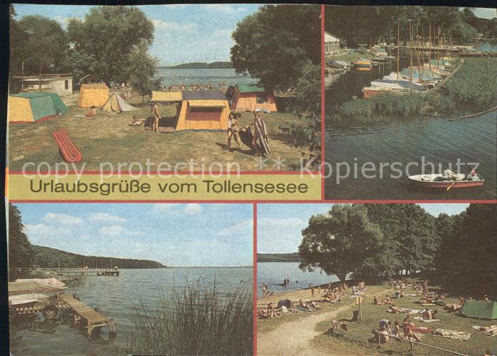Neubrandenburg Campingplatz Seglerhafen Bootssteg Strandpartie