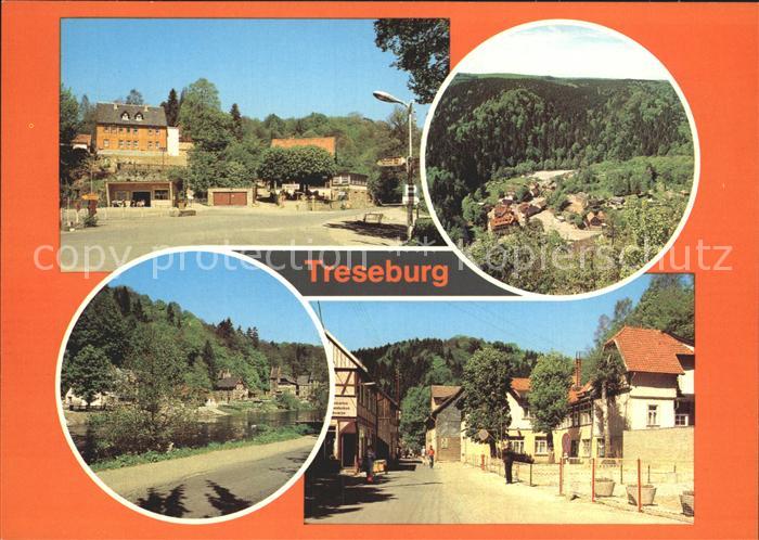 Treseburg Harz HO Restaurant Cafe Burgstieg Weisser Hirsch An der Halde Ortsmoti