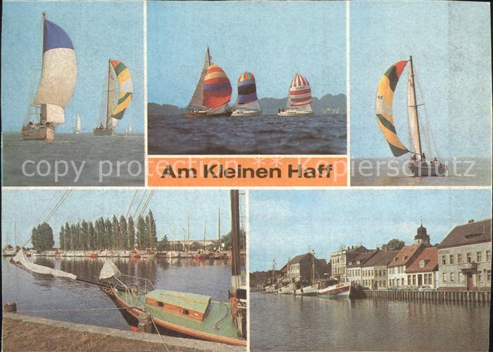 ueckermuende Kleines Haff Segelboote Seglerhafen von Moenkebude Hafenpartie