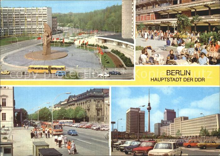 BERLIN  CITY Leninplatz Rathausstrasse Unter den Linden Fernseh und UKW Turm