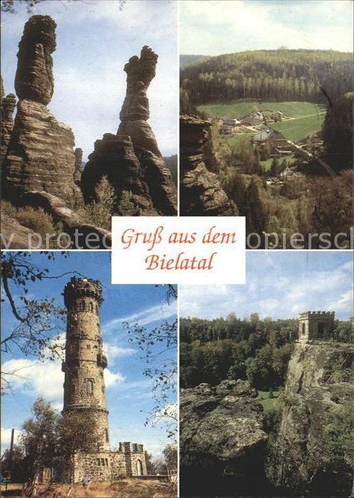 Bielatal Herkulessaeulen Ottomuehle Dachsensteinbaude Kaiser Wilhelm Feste Turm