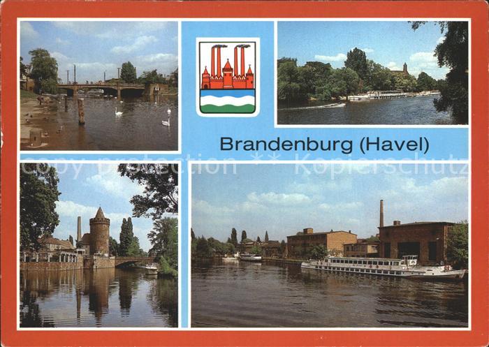 Brandenburg Havel Jahrtausendbruecke Havel Salzhofufer Steintor Bruecke Fahrgast
