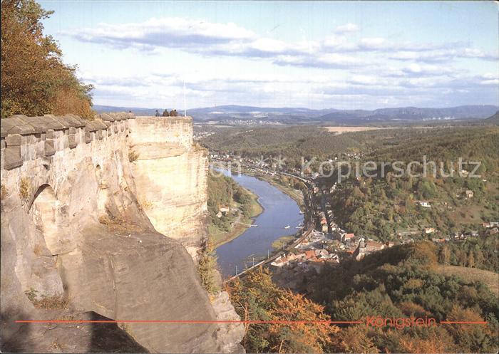 Koenigstein Saechsische Schweiz Blick von der Festung