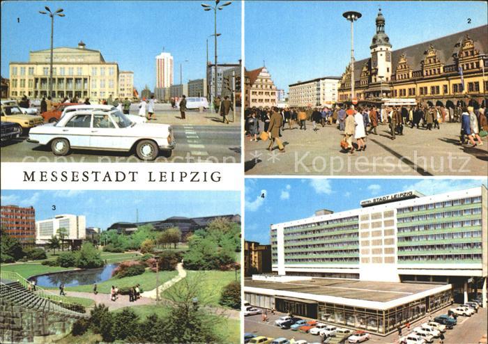 LEIPZIG Sachsen Opernhaus Karl Marx Platz Altes Rathaus Schwanenteich Interhotel
