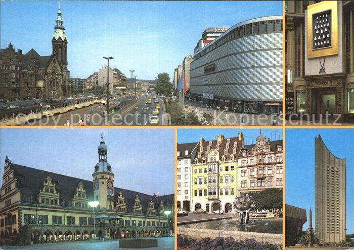 LEIPZIG Sachsen Friedr Troendlin Ring Maedler Passage Altes Rathaus Sachsenplatz