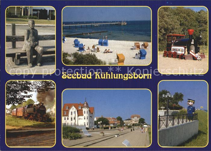 Kuehlungsborn Ostseebad Skulptur Strandpartie Molly Inselbahn Promenade Conducte
