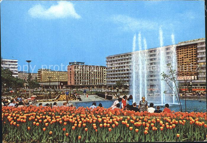 Karl-Marx-Stadt Karl Marx Platz Strasse der Nationen Springbrunnen