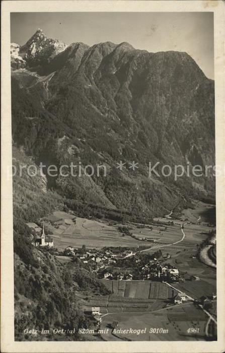 Oetz Panorama mit Acherkogel Stubaier Alpen