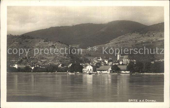 Spitz Donau Ansicht vom Fluss aus