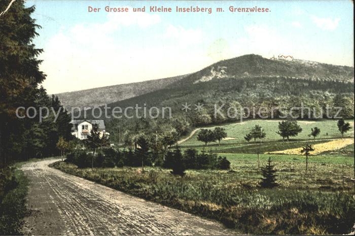 Inselsberg Schmalkalden Grosse und Kleine Inselsberg mit Grenzwiese