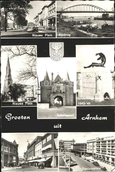 Arnhem Nieuwe Plein Rijnbrug Roggestraat Stationsplein Herdenkingsmonument Sabel