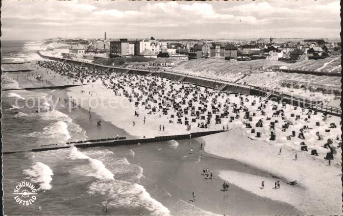 Westerland Sylt Strand Nordseeheilbad Fliegeraufnahme