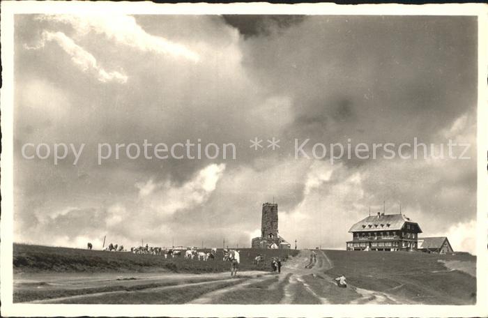 Feldberg Schwarzwald Stimmungsbild Berggasthaus Feldbergturm Bismarckturm