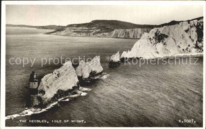 Isle of Wight UK The Needles Leuchtturm Kueste Valentines Post Card