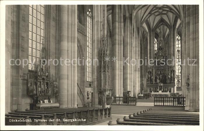 Dinkelsbuehl Inneres der St Georgskirche