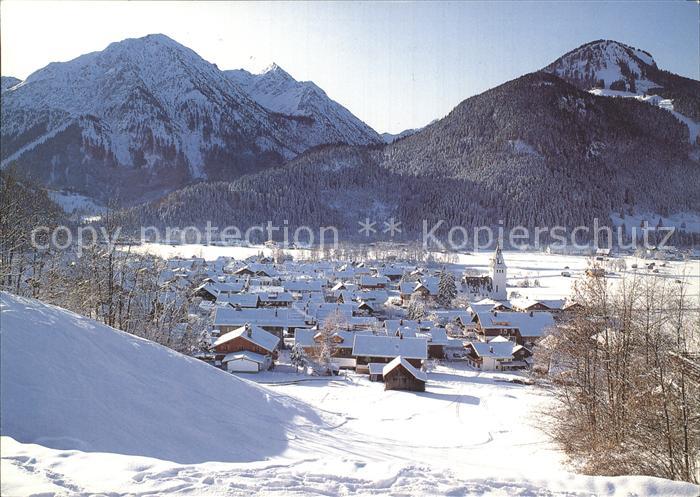 Bad Oberdorf Winterpanorama mit Breitenberg Rotspitze Entschenkopf Horn Allgaeue