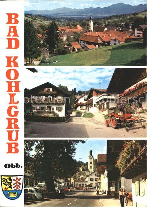 Bad Kohlgrub Ortsansicht mit Kirche Hauptstrasse Alpenpanorama