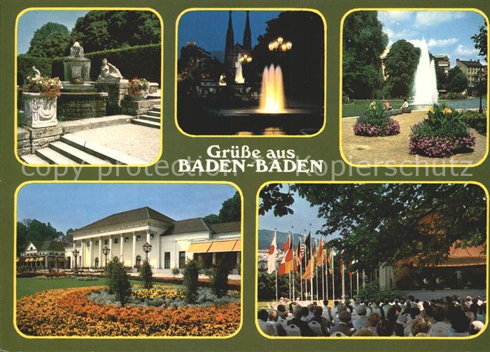 BADEN-BADEN BW Kurpark Fontaene Konzertpavillon Casino