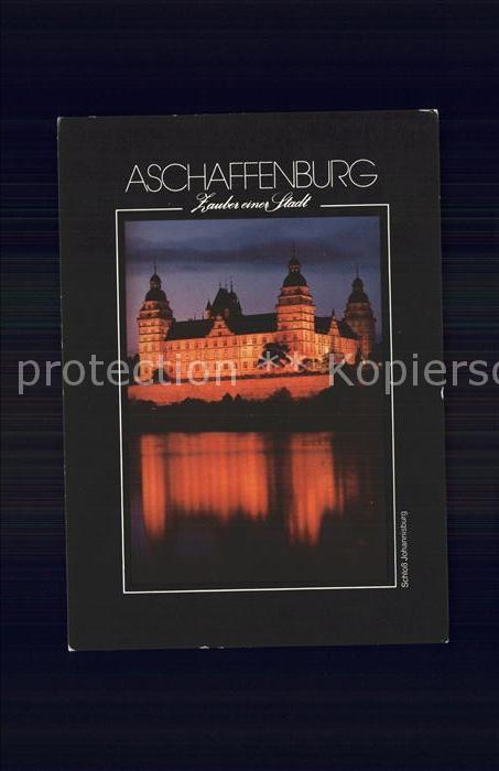 Aschaffenburg Main Schloss Nachtaufnahme