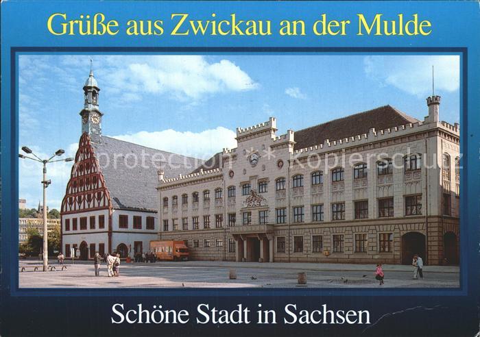 Zwickau Sachsen Historische Stadt an der Mulde Gewandhaus Rathaus