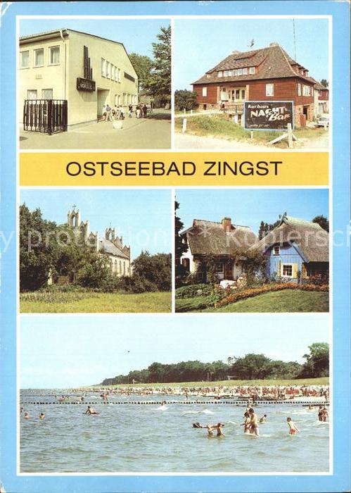 Zingst Ostseebad FDGB Urlauberrestaurant Kurhaus Peter und Paul Kirche Katen Sto