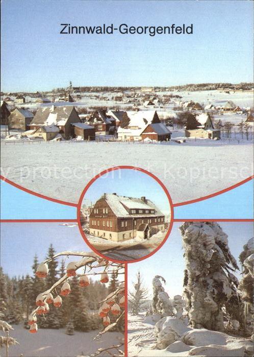 Zinnwald-Georgenfeld Teilansicht HO Gaststaette Ferienheim Ebereschen Winterland