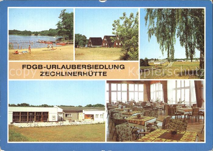Zechlinerhuette FDGB Urlaubersiedlung Badestelle Bootssteg Tietzowsee Finnhuette