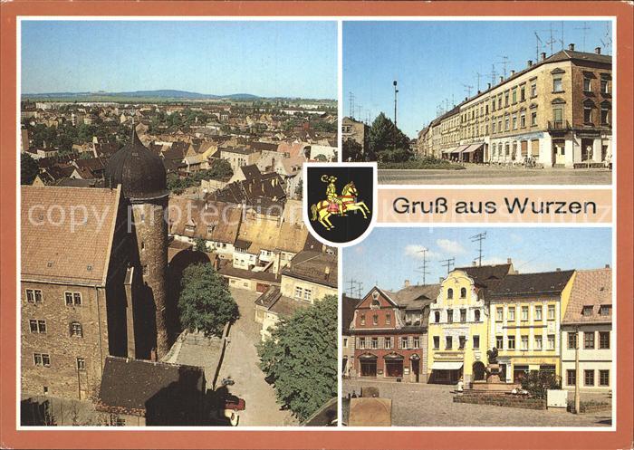 Wurzen Sachsen Platz der DSF uebersicht Friedrich Engels Platz