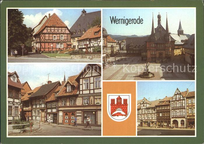 Wernigerode Harz Klintgasse Rathaus Markt Kleinstes Haus Fussgaengerzone Breite