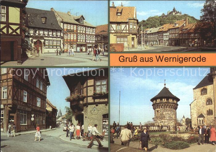 Wernigerode Harz Markt Schoene Ecke Fachwerkhaeuser Feudalmuseum Schloss