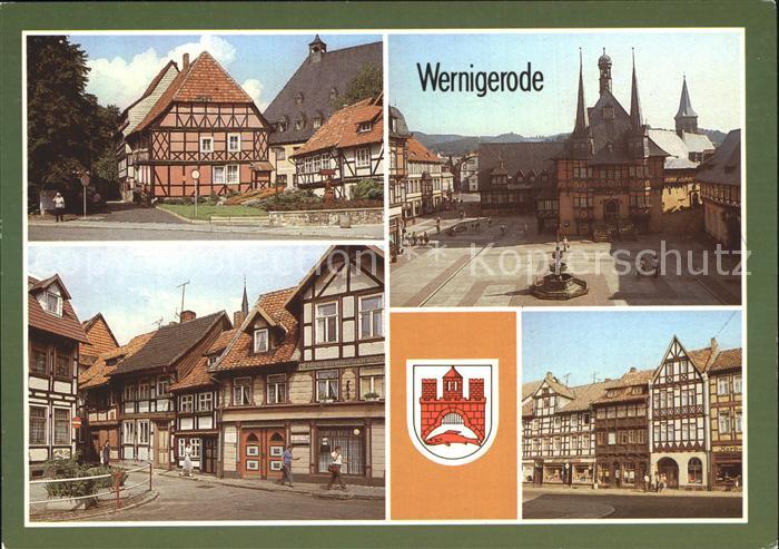 Wernigerode Harz Klintgasse Rathaus Markt Kleinstes Haus Fussgaengerzone Breite