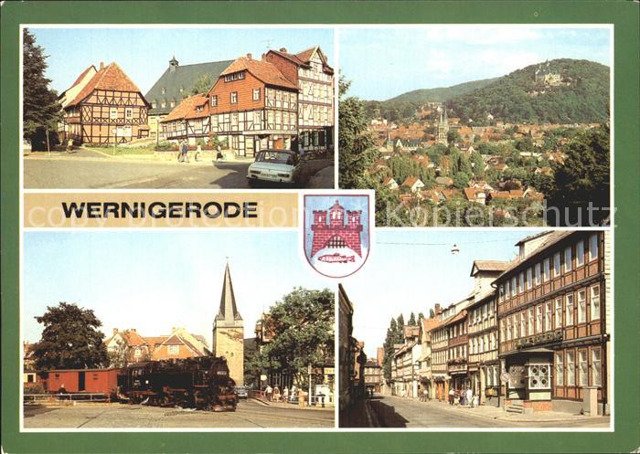 Wernigerode Harz Marktstrasse Klintgasse Feudalmuseum Schloss Harzquerbahn Weste