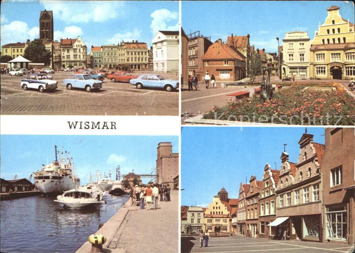 Wismar Mecklenburg Markt Kraemerstrasse Hafen Dampfer