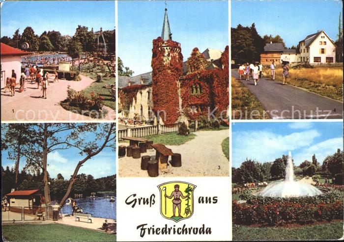 Friedrichroda Schwimmbad Gondelteich Schloss Reinhardsbrunn Gaststaette Ferienhe