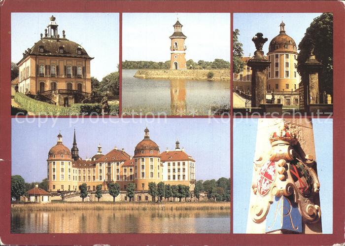 Moritzburg Sachsen Fasanerieschloesschen Mole Leuchtturm ehem. Jagdschloss Baroc