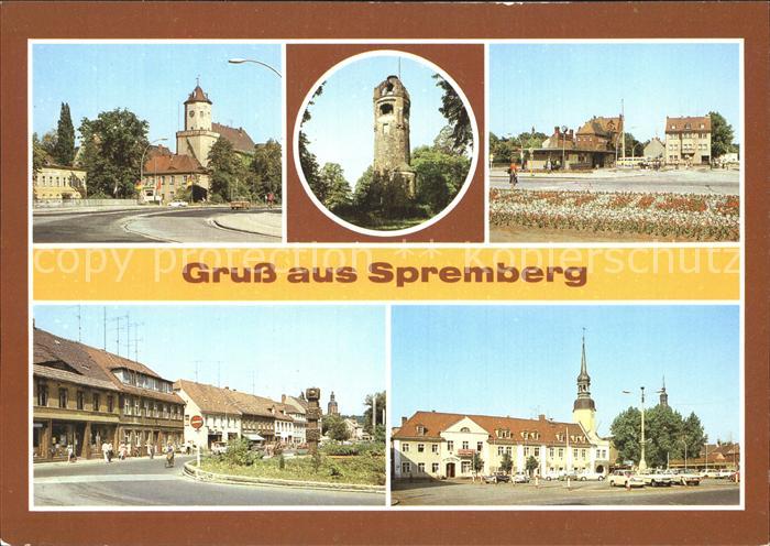Spremberg Niederlausitz Schloss Georgenbergturm Busbahnhof Clara Zetkin Strasse