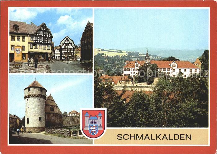 Schmalkalden Thueringen Altmarkt Pulverturm Schloss Wilhelmsburg