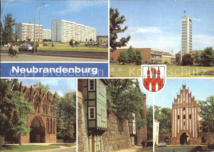 Neubrandenburg Neubauten Leninstrasse Karl Marx Platz Haus der Kultur und Bildun
