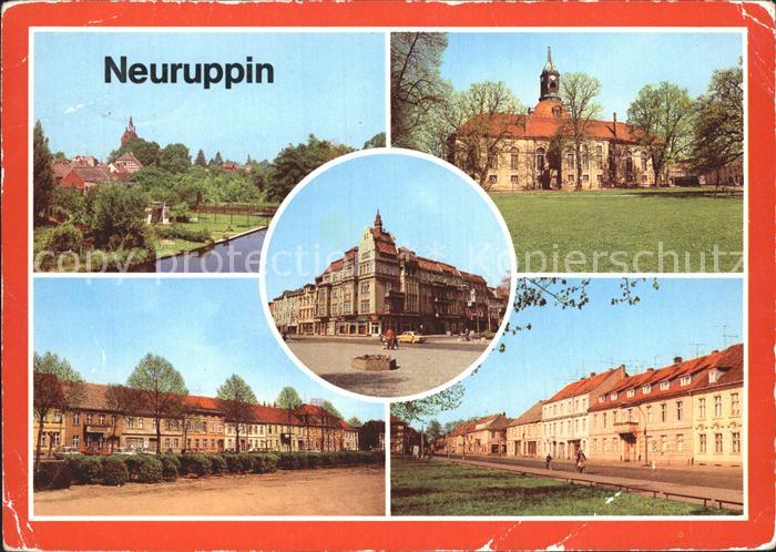 Neuruppin Alt Ruppin Pfarrkirche Ernst Thaelmann Platz Karl Marx Strasse OdF Pla