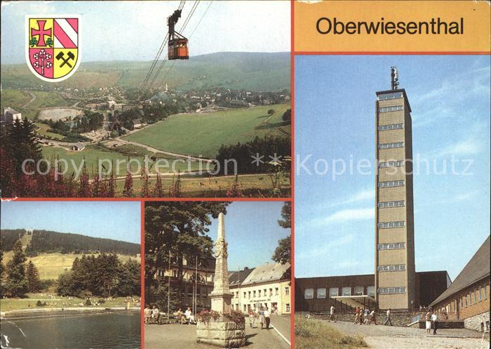 Oberwiesenthal Erzgebirge Panorama Freibad Markt Postmeilensaeule Fichtelberghau