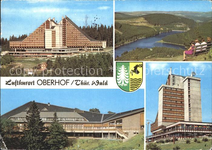 Oberhof Thueringen Interhotel Panorama Luetschetalsperre Fernsicht Grossgaststae