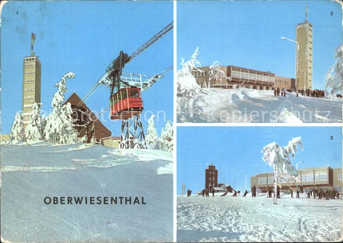 Oberwiesenthal Erzgebirge Bergstation Drahtseilbahn Aussichtsturm HOG Fichtelber