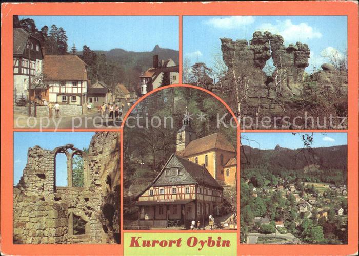 Oybin Sachsen Ortsansicht Felsentor Toepfer Burgruine Scharfenstein Zittauer Geb