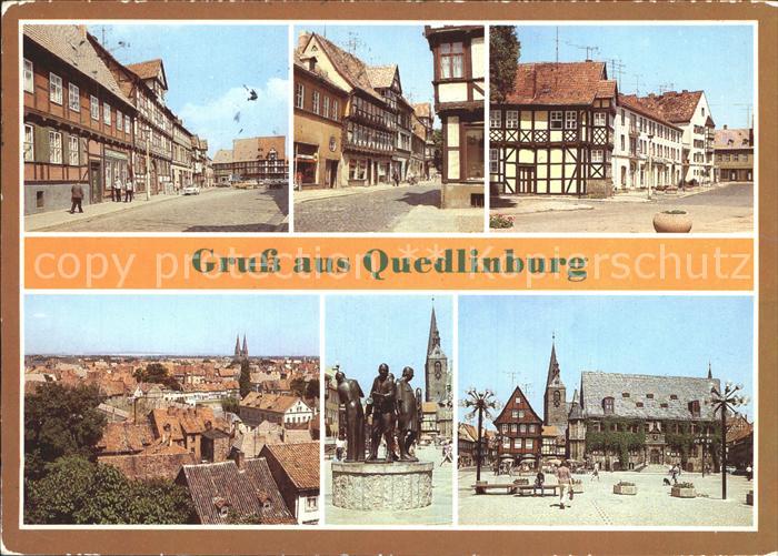 Quedlinburg Harz Poelkestrasse Marktstrasse Carl Ritter Strasse Fachwerkhaeuser