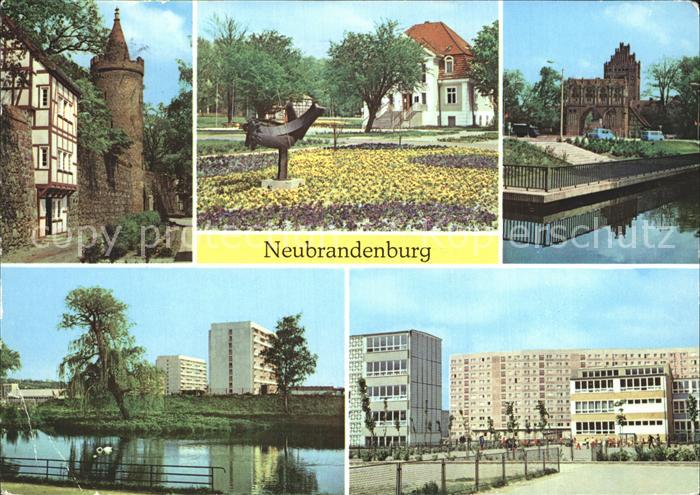 Neubrandenburg Wiekhaus Moenchenturm Stadtpark Treptower Tor Schwanenteich Obers