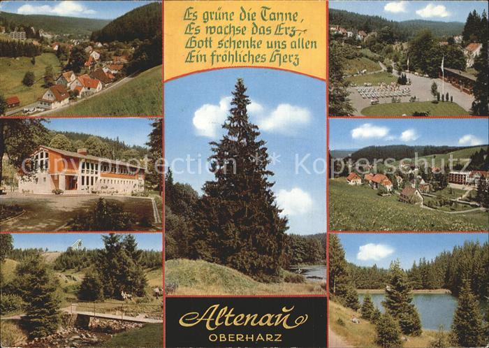 Altenau Harz Teilansichten Waldpartie See