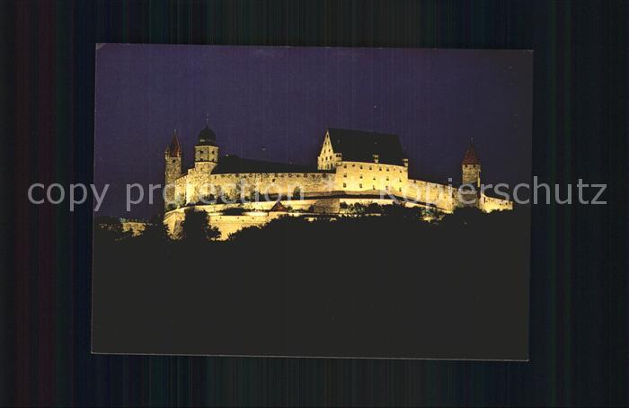 Coburg Bayern Veste beleuchtet Nachtaufnahme