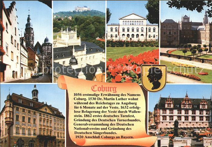 Coburg Bayern Teilansichten Kirche Schloss Geschichte