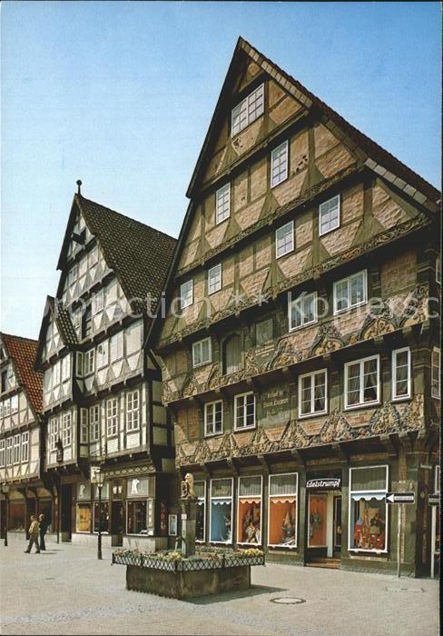 Celle Niedersachsen Poststrasse mit Hoeppnerhaus Fachwerkhaeuser