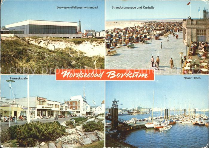 BORKUM Nordseebad Niedersachsen Seewasser Wellenschwimmbad Strandpromenade Kurha